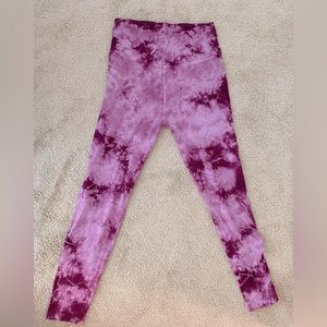 Devala Long Leggings in Purple Tie Dye